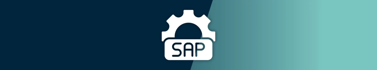 Banner, welcher links dunkelblau und rechts gr&uuml;n ist; in der Mitte ist ein Icon mit einem Zahnrad. Am unteren Ende des Zahnrades ist der Schriftzug SAP | SPIRIT/21