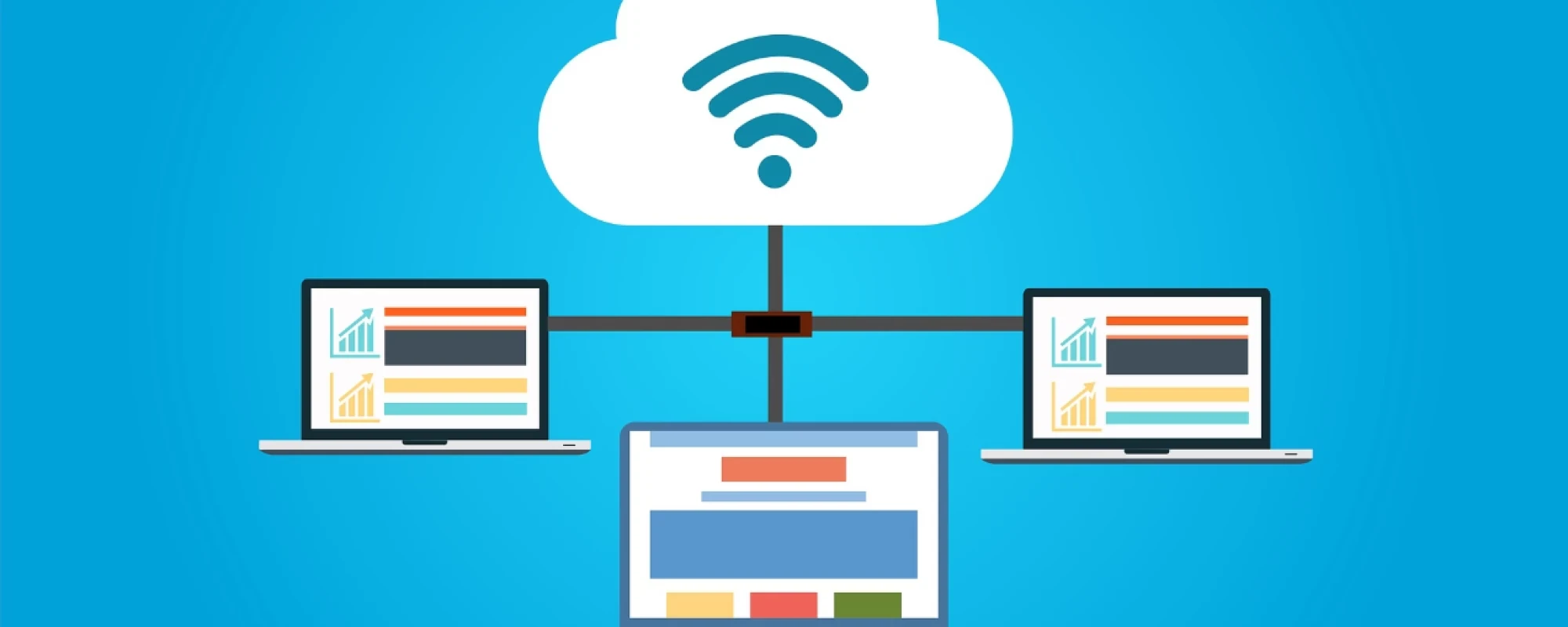 Drei Endger&auml;te verbunden mit einer Wolke | SPIRIT/21