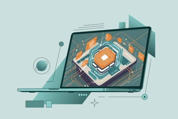 Banner; Ein Laptop vor gr&uuml;nem Hintergrund  | SPIRIT/21