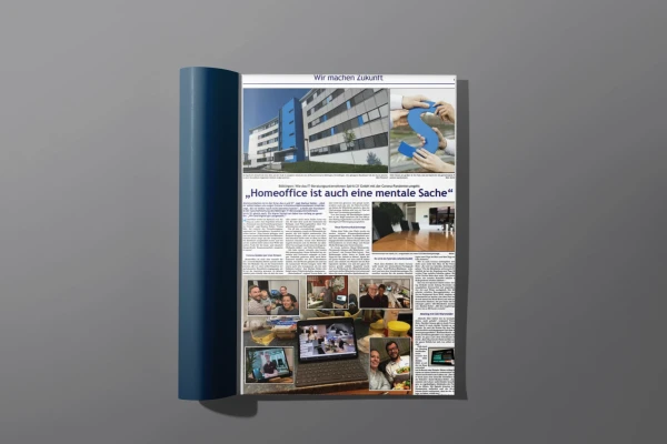 Eine aufgeklappte Zeitschrift mit dem ver&ouml;ffentlichten Beitrag | SPIRIT/21