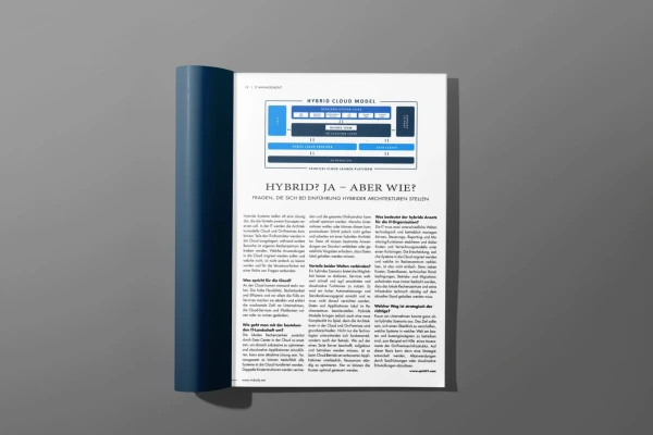 Eine aufgeklappte Zeitschrift mit dem ver&ouml;ffentlichten Beitrag | SPIRIT/21