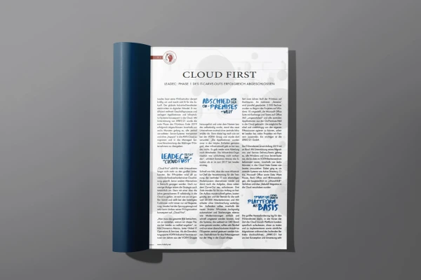 Eine aufgeklappte Zeitschrift mit dem ver&ouml;ffentlichten Beitrag | SPIRIT/21