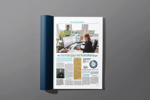 Eine aufgeklappte Zeitschrift mit dem ver&ouml;ffentlichten Beitrag | SPIRIT/21