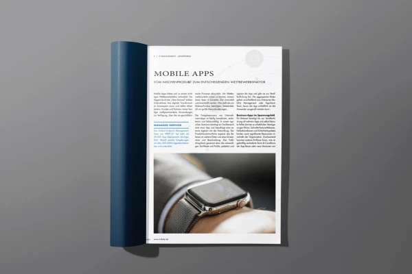 Eine aufgeklappte Zeitschrift mit dem ver&ouml;ffentlichten Beitrag | SPIRIT/21