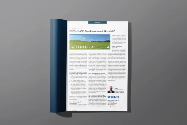 Eine aufgeklappte Zeitschrift mit dem ver&ouml;ffentlichten Beitrag | SPIRIT/21