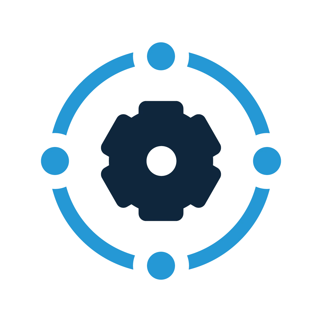 Icon Konzept und Analyse. Farbe: hell- und dunkelblau | SPIRIT/21